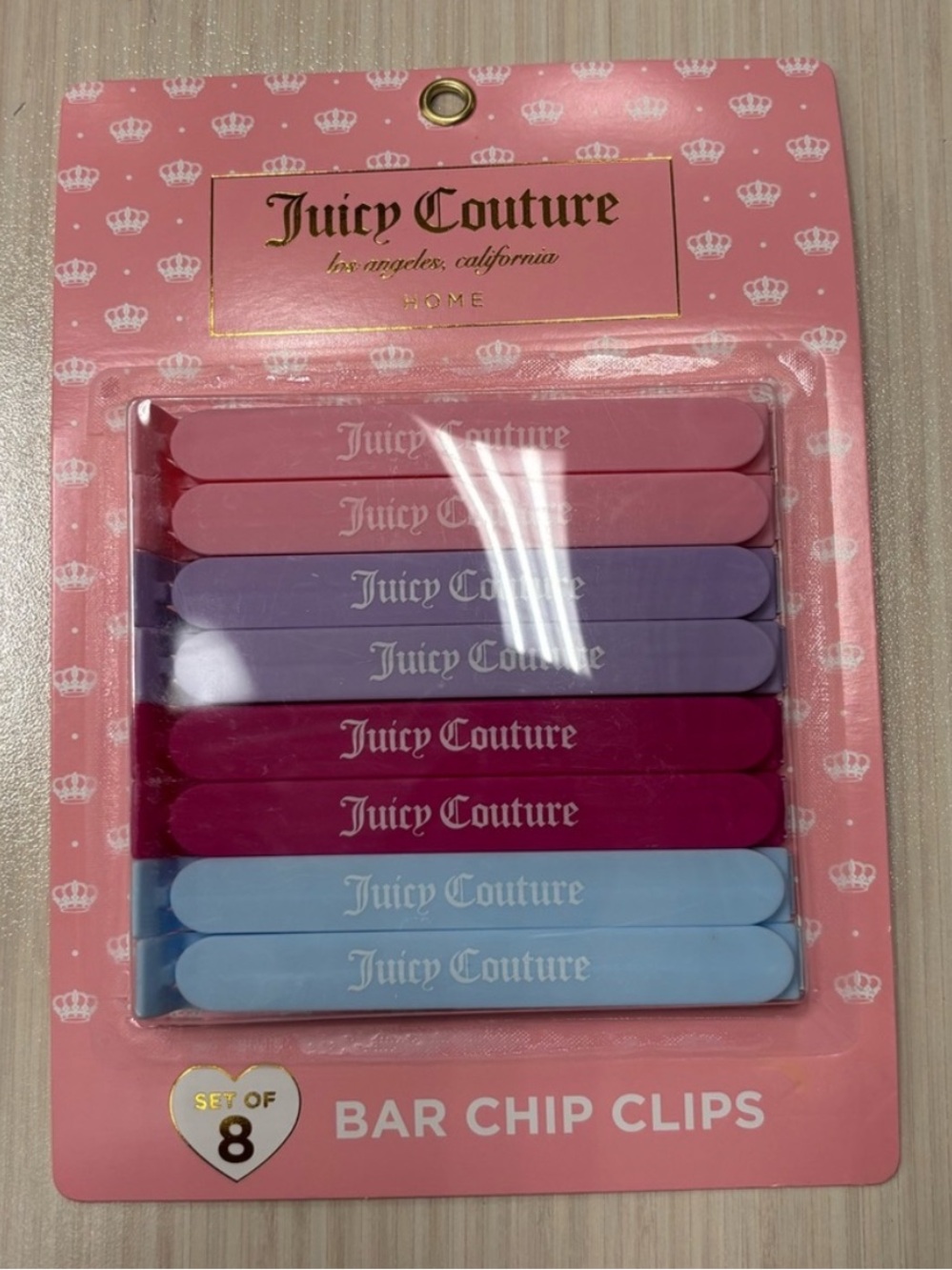 Juicy Couture Pink Bar Chip Clips Pack